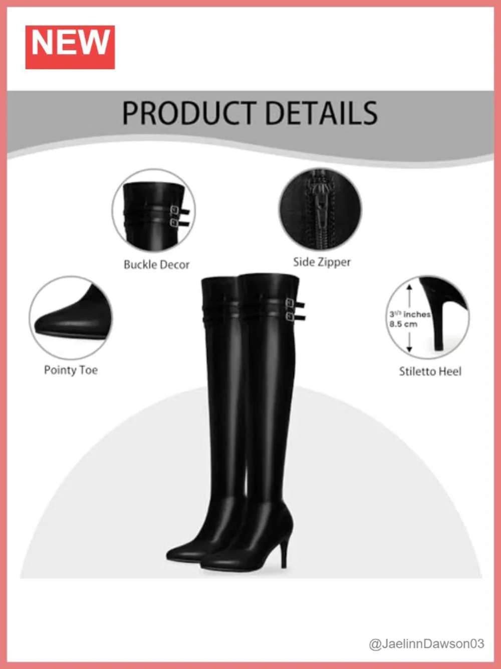 Pointed Toe Over the Knee High Zipper Stiletto High Heel Boots Faux Leather